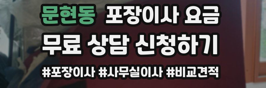 문현동 포장이사 요금
