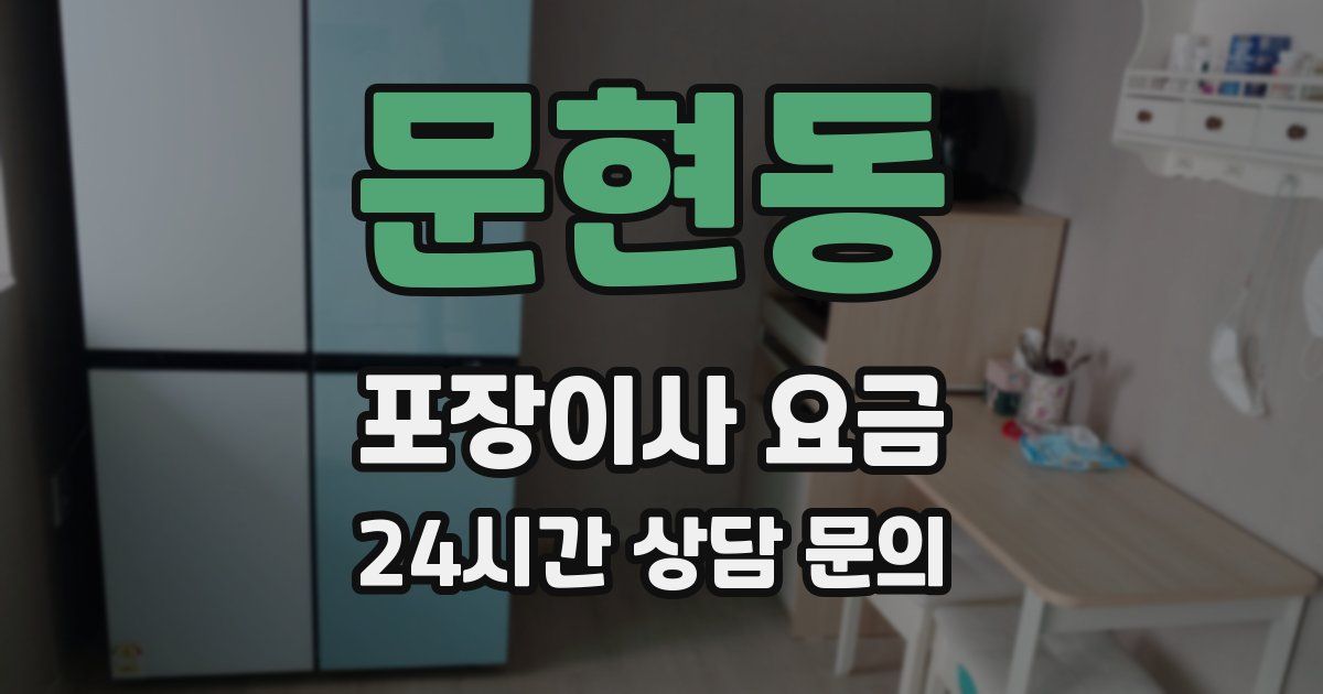 문현동 포장이사 요금