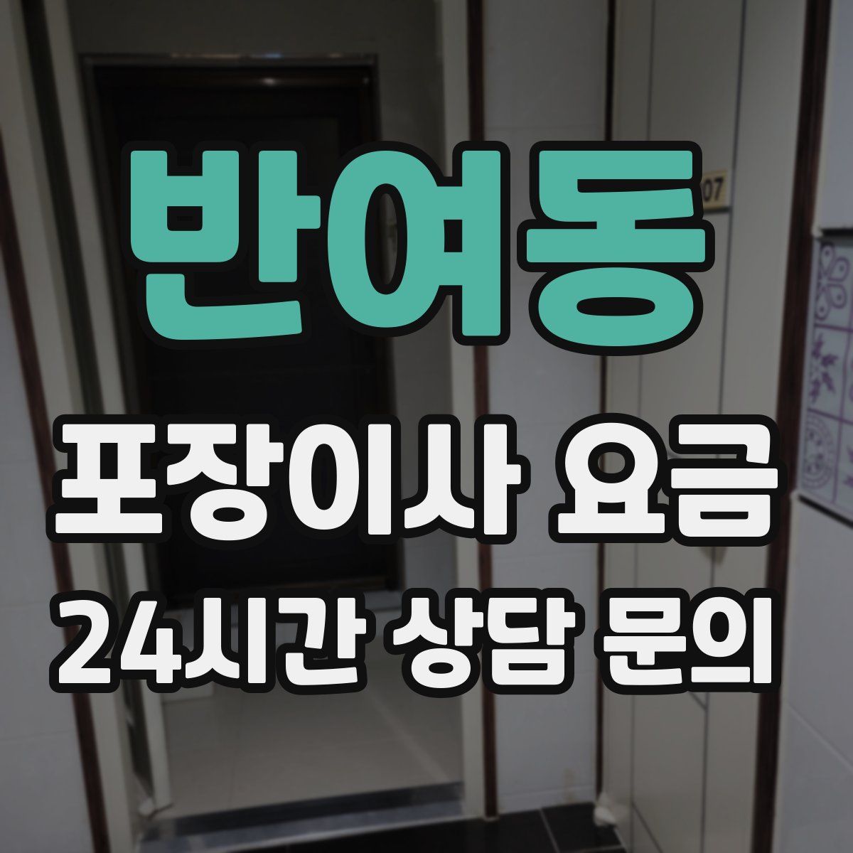 반여동 포장이사 요금