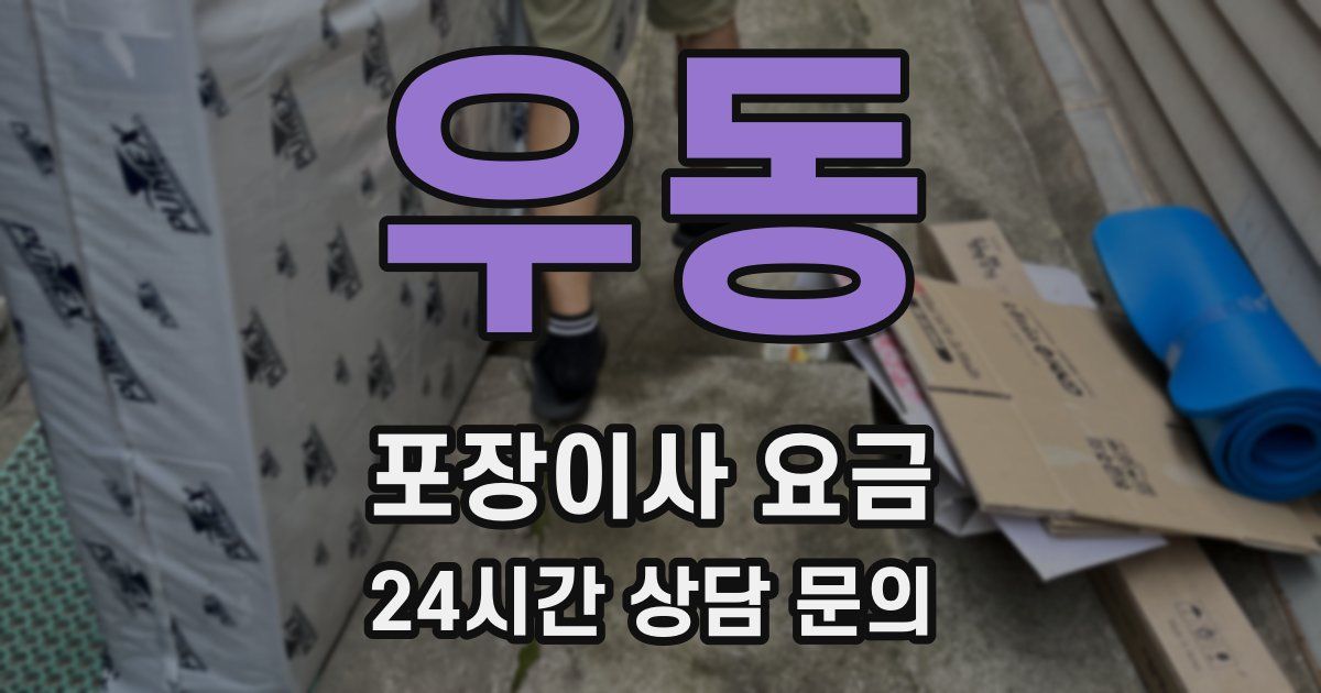 우동 포장이사 요금
