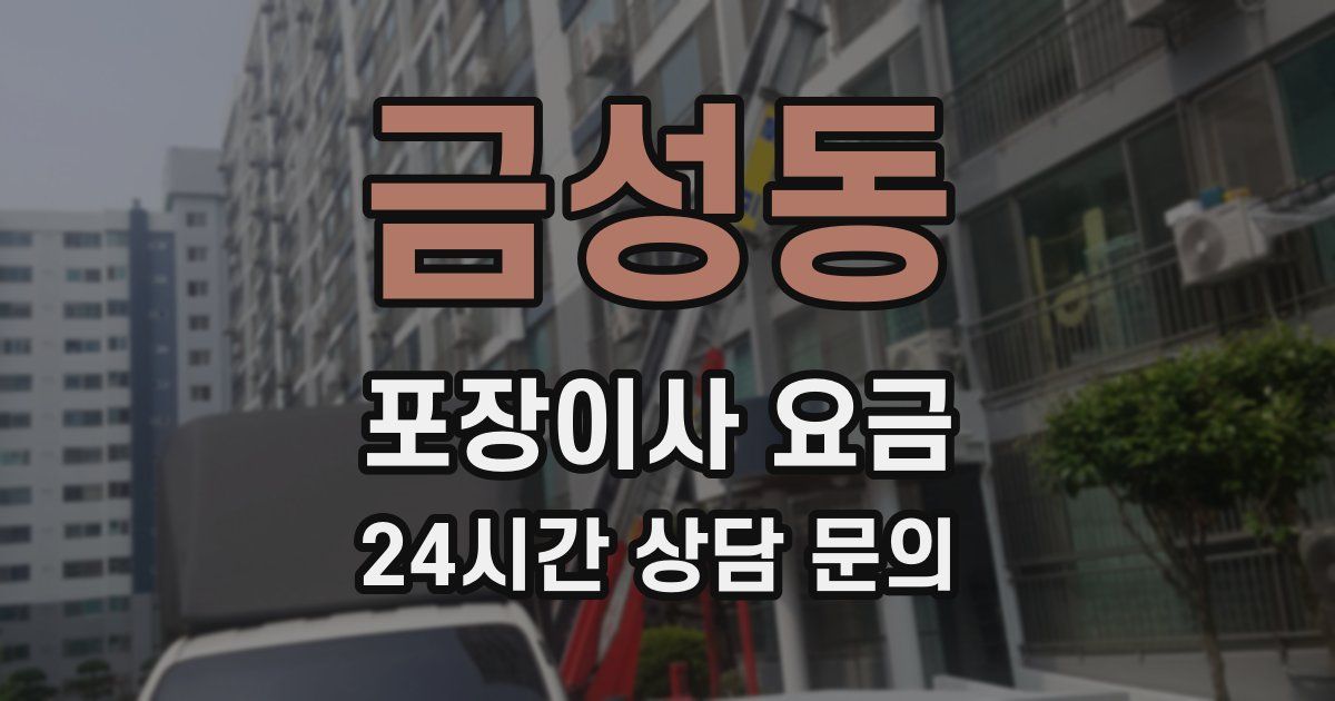 금성동 포장이사 요금