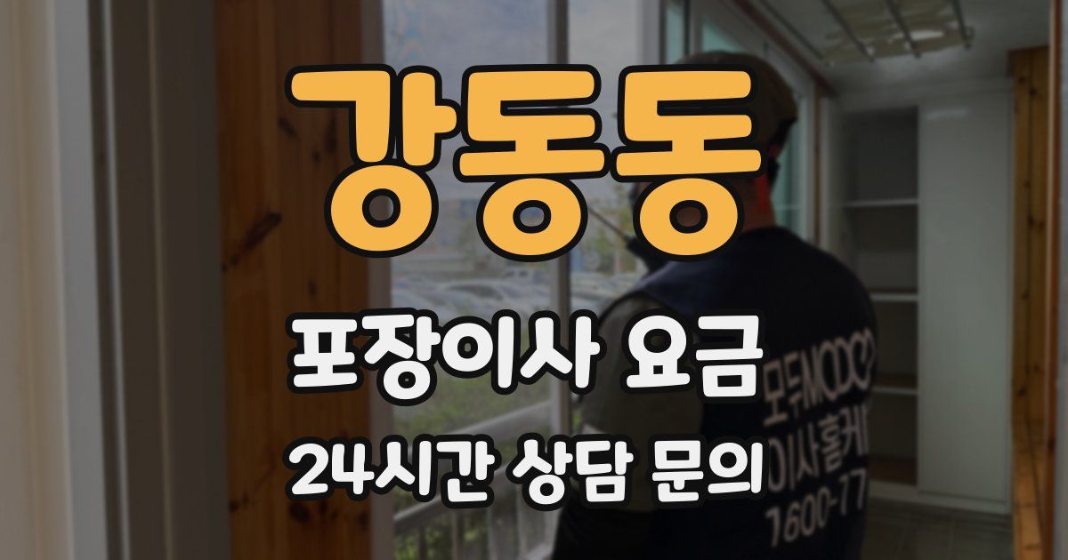 강동동 포장이사 요금