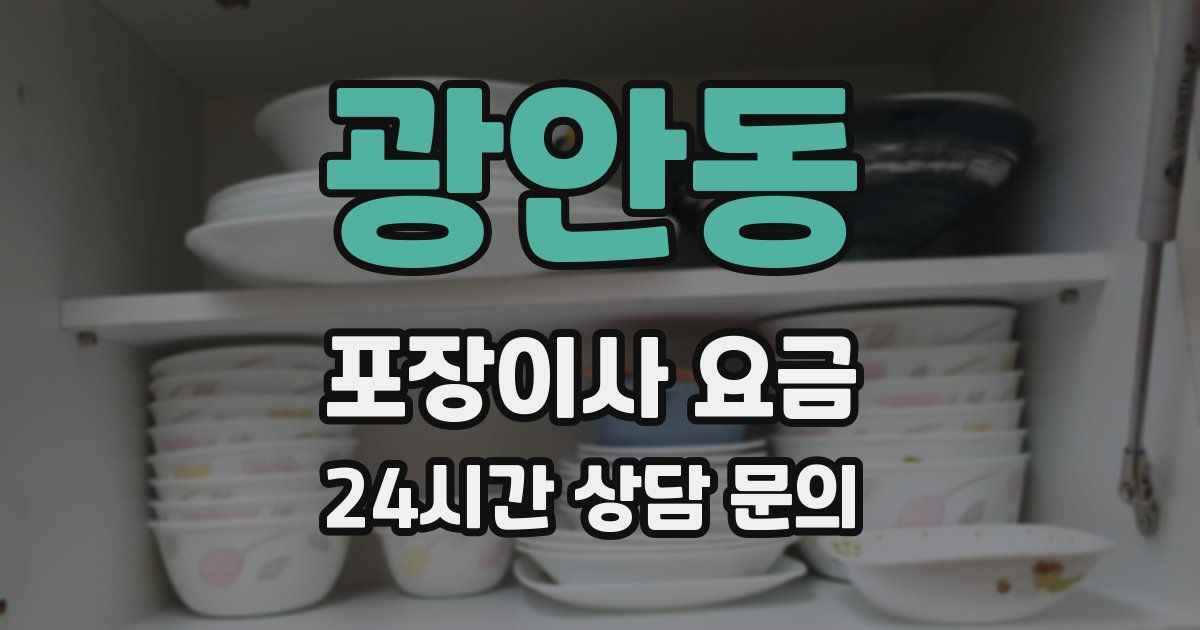 광안동 포장이사 요금