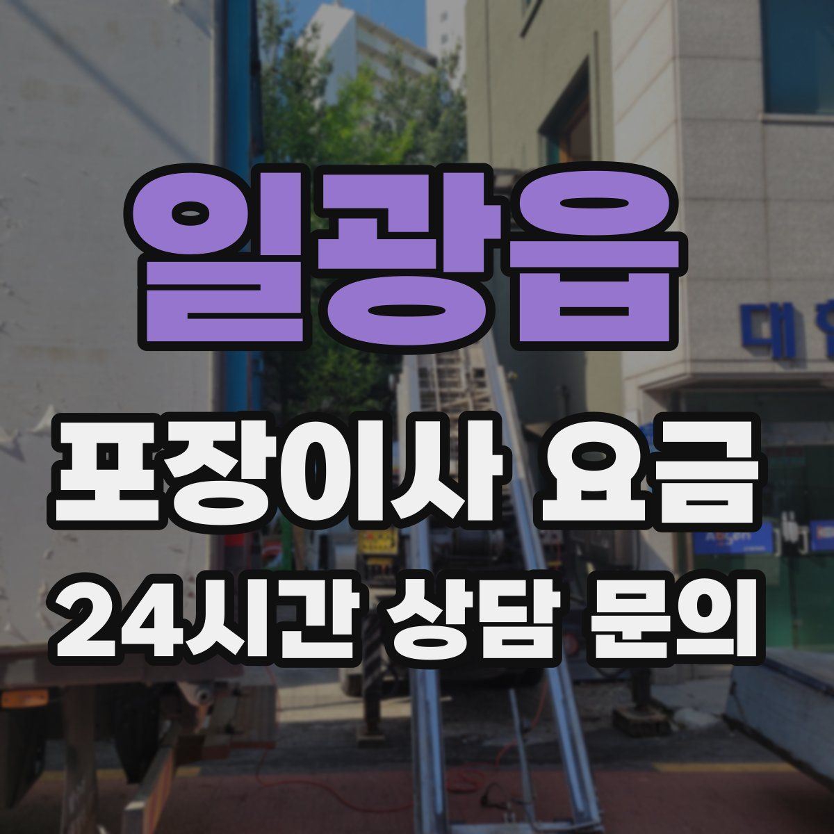 일광읍 포장이사 요금