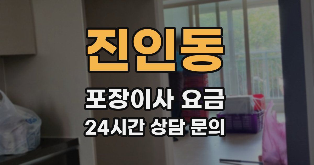 진인동 포장이사 요금