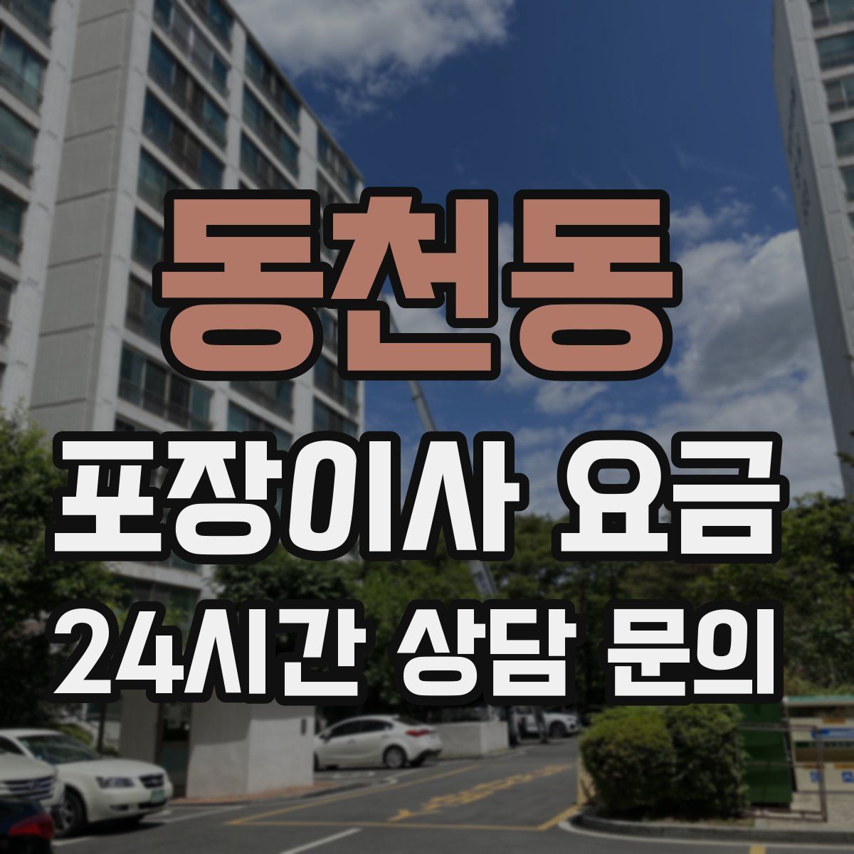 동천동 포장이사 요금