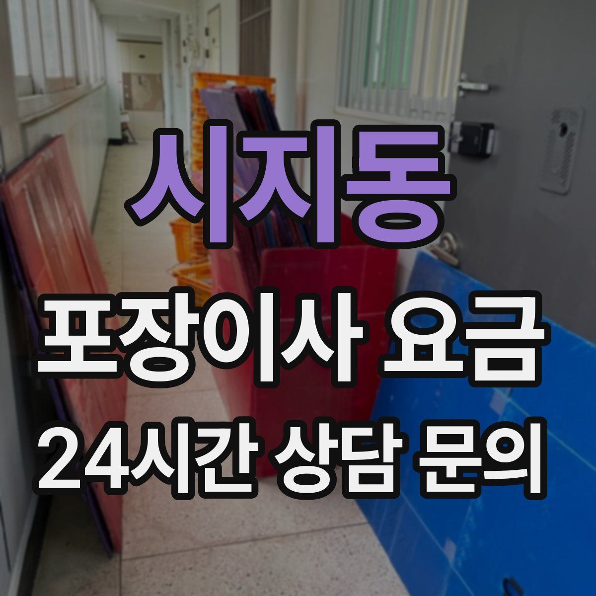 시지동 포장이사 요금