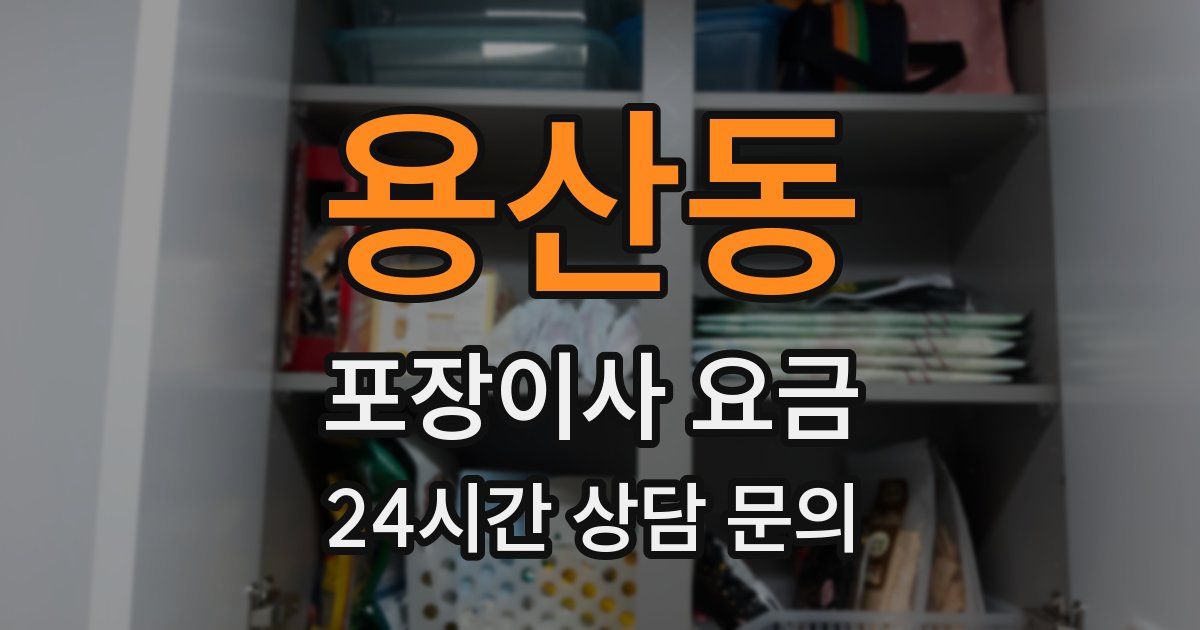 용산동 포장이사 요금