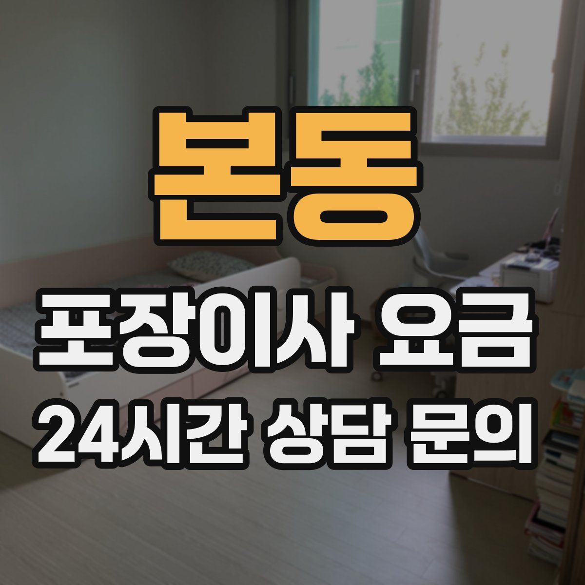 본동 포장이사 요금