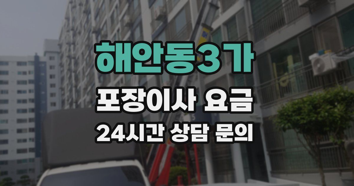 해안동3가 포장이사 요금