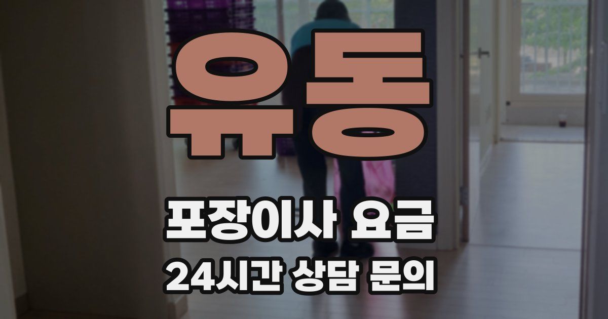 유동 포장이사 요금