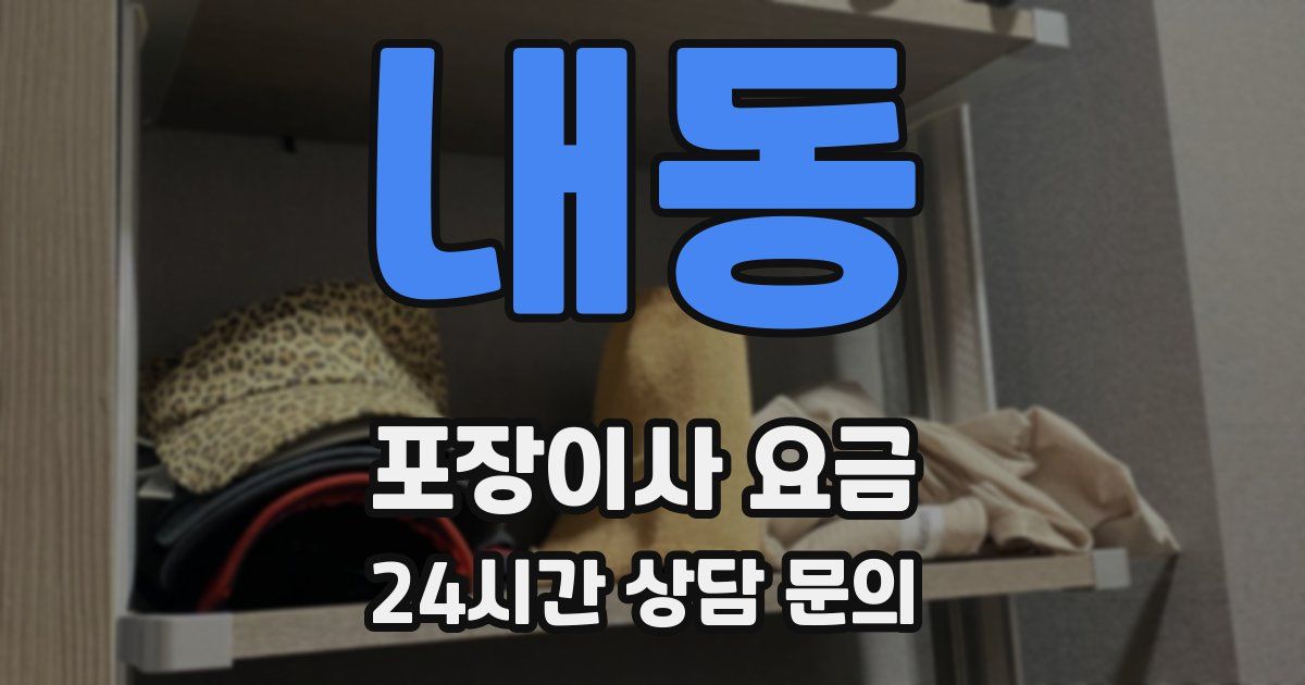 내동 포장이사 요금