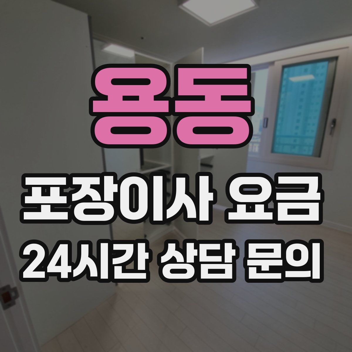 용동 포장이사 요금