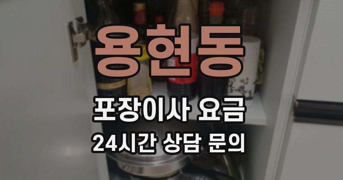 용현동 포장이사 요금