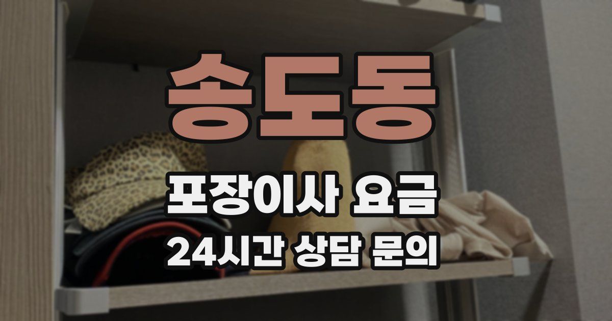 송도동 포장이사 요금