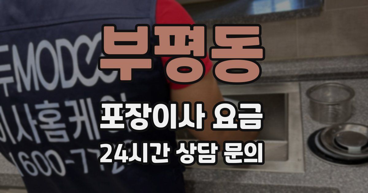 부평동 포장이사 요금