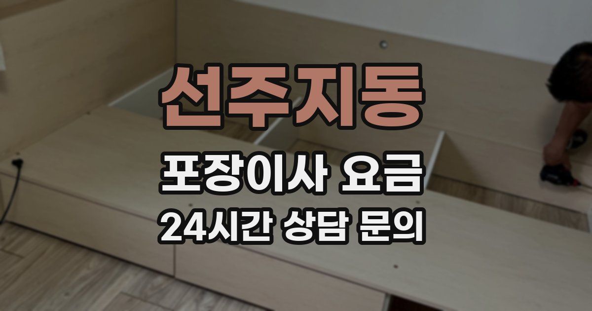 선주지동 포장이사 요금