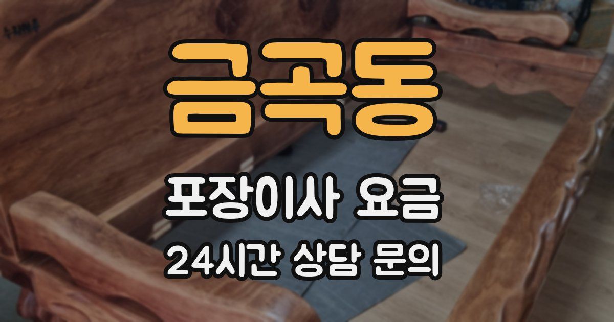 금곡동 포장이사 요금