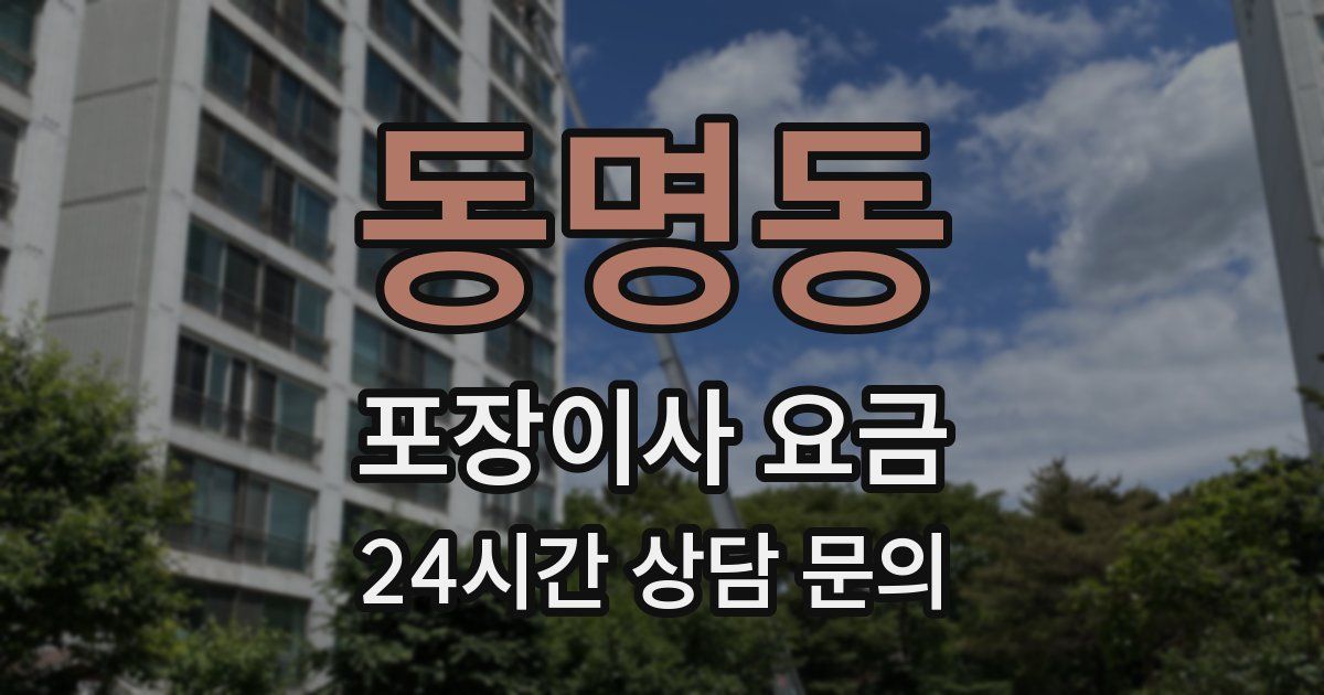 동명동 포장이사 요금