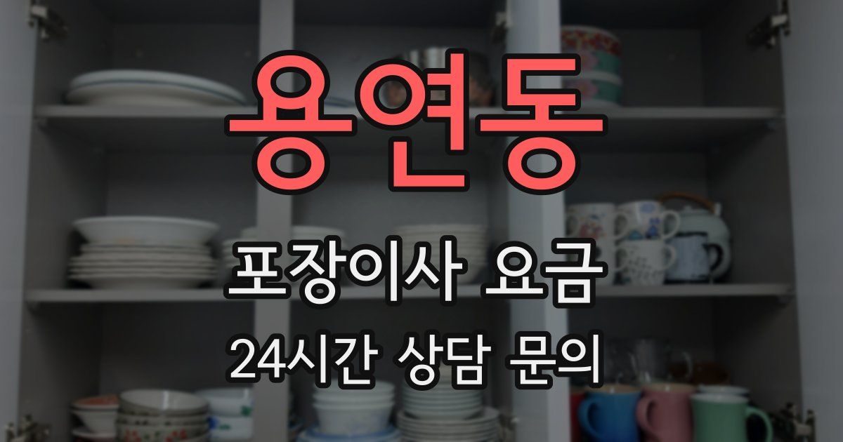 용연동 포장이사 요금