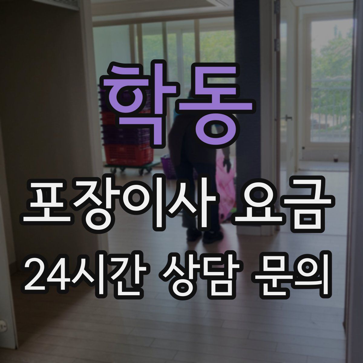 학동 포장이사 요금