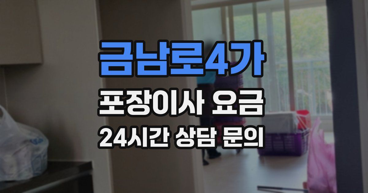 금남로4가 포장이사 요금