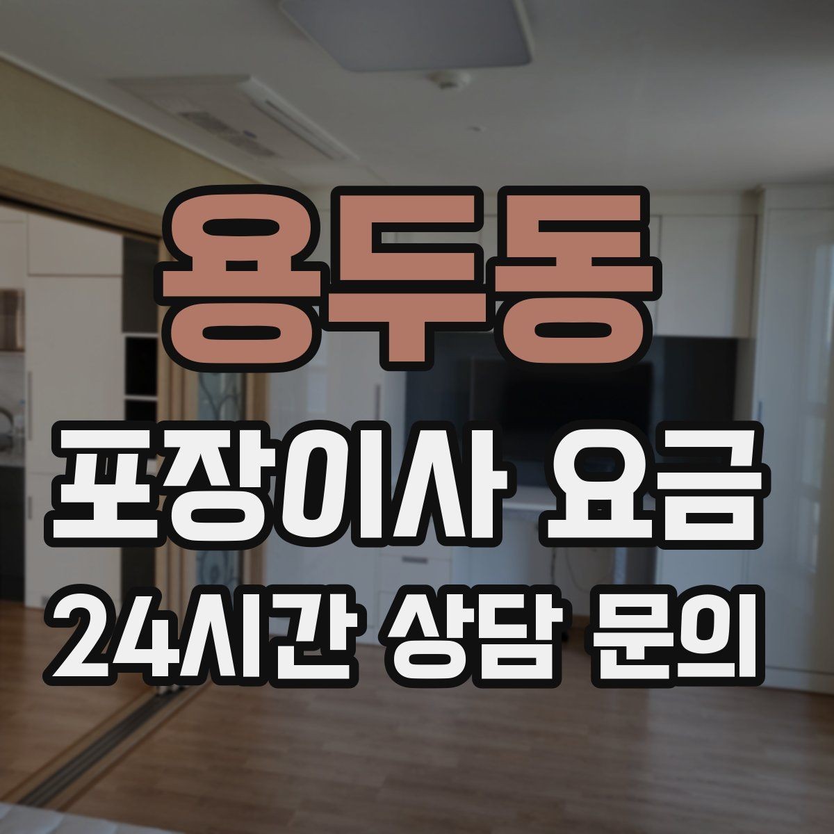 용두동 포장이사 요금 단독주택 이사에서 야외 동선이 변수인 이유