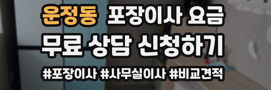 운정동 포장이사 요금