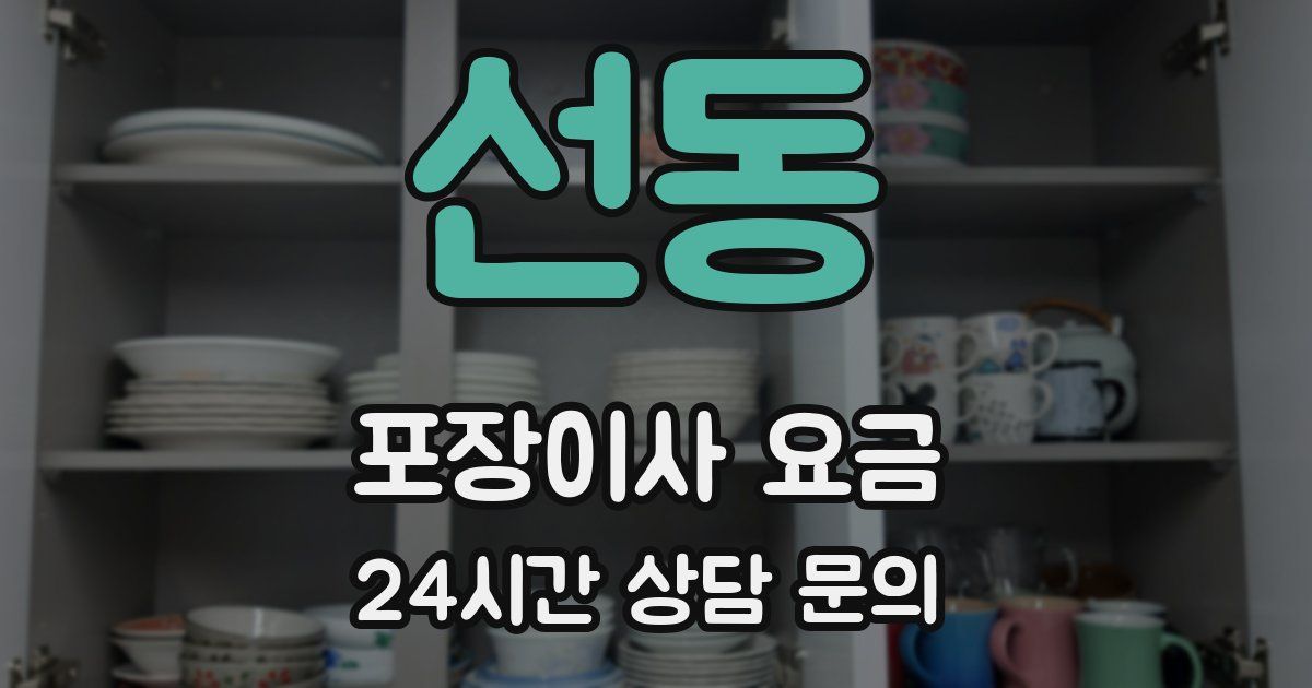 선동 포장이사 요금