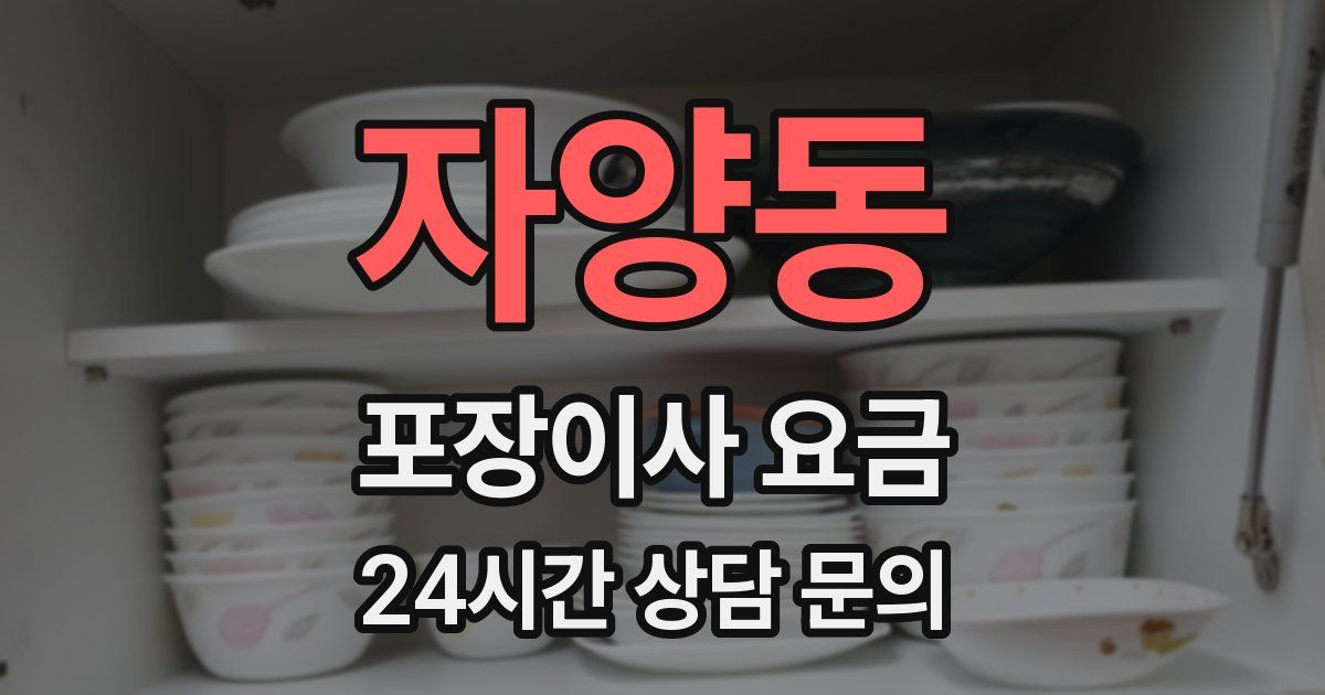 자양동 포장이사 요금