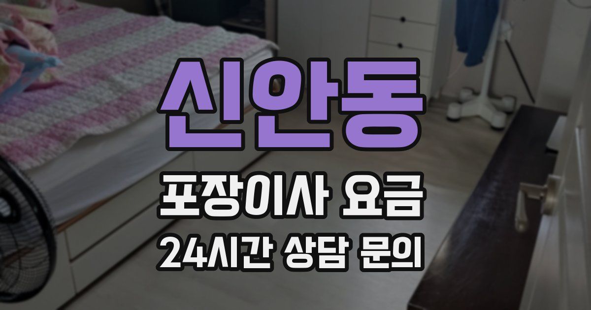 신안동 포장이사 요금