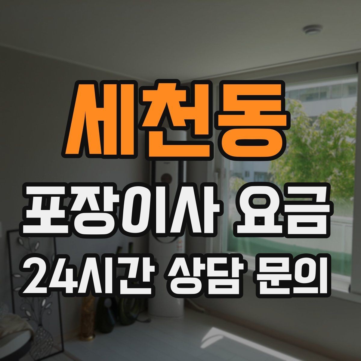 세천동 포장이사 요금 건조기 이동·설치가 별도인 이유