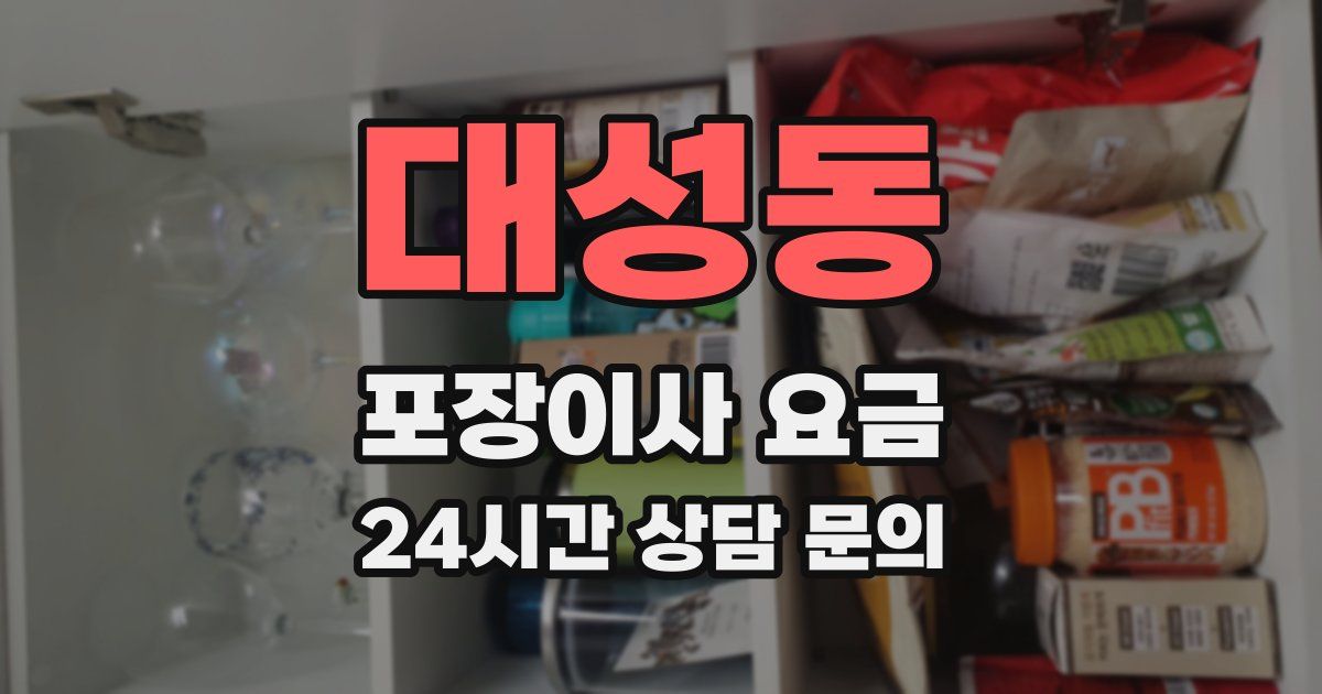 대성동 포장이사 요금