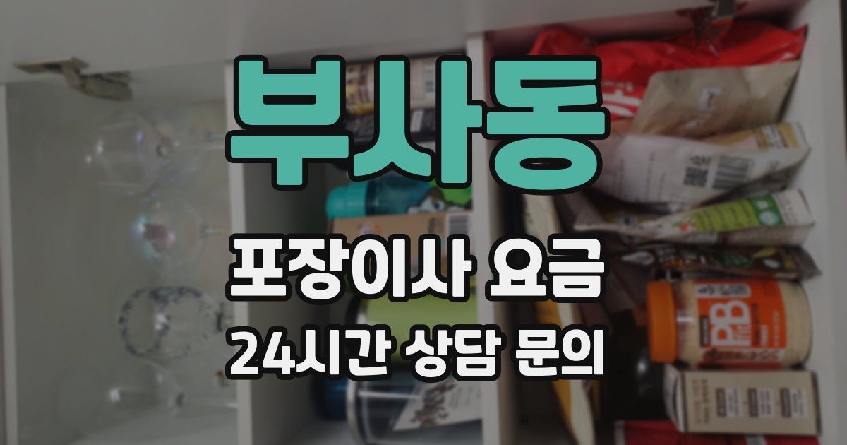 부사동 포장이사 요금