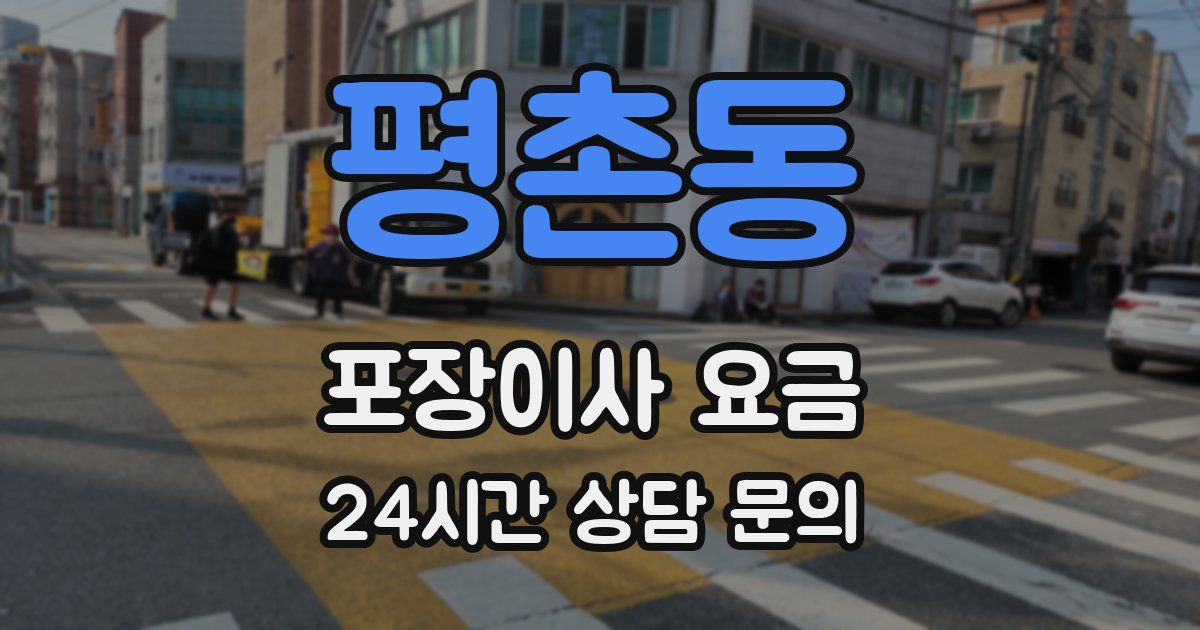 평촌동 포장이사 요금