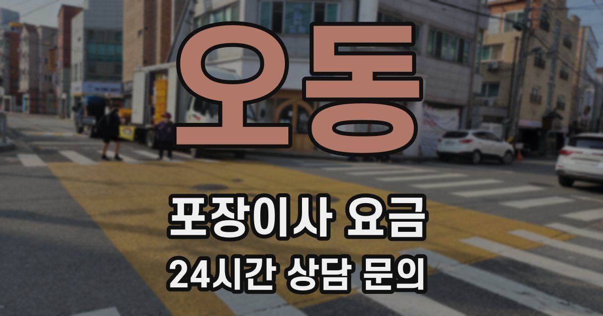 오동 포장이사 요금