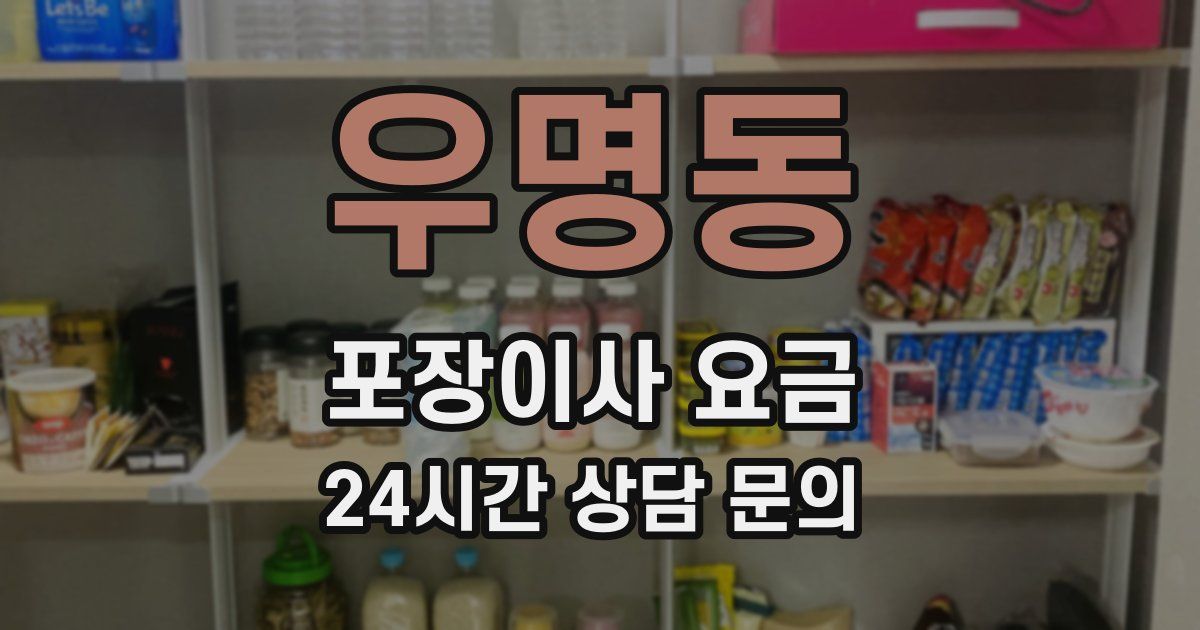 우명동 포장이사 요금