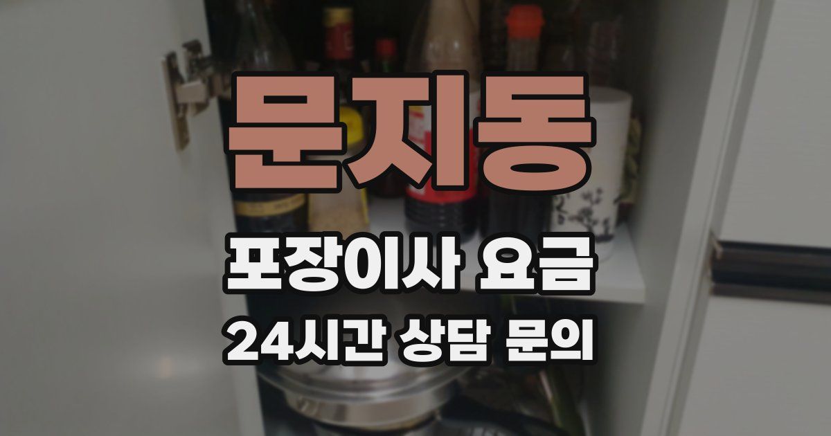 문지동 포장이사 요금