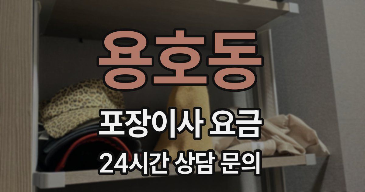 용호동 포장이사 요금