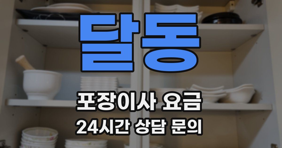 달동 포장이사 요금