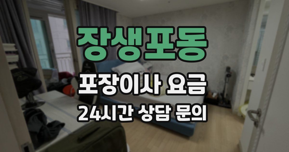 장생포동 포장이사 요금