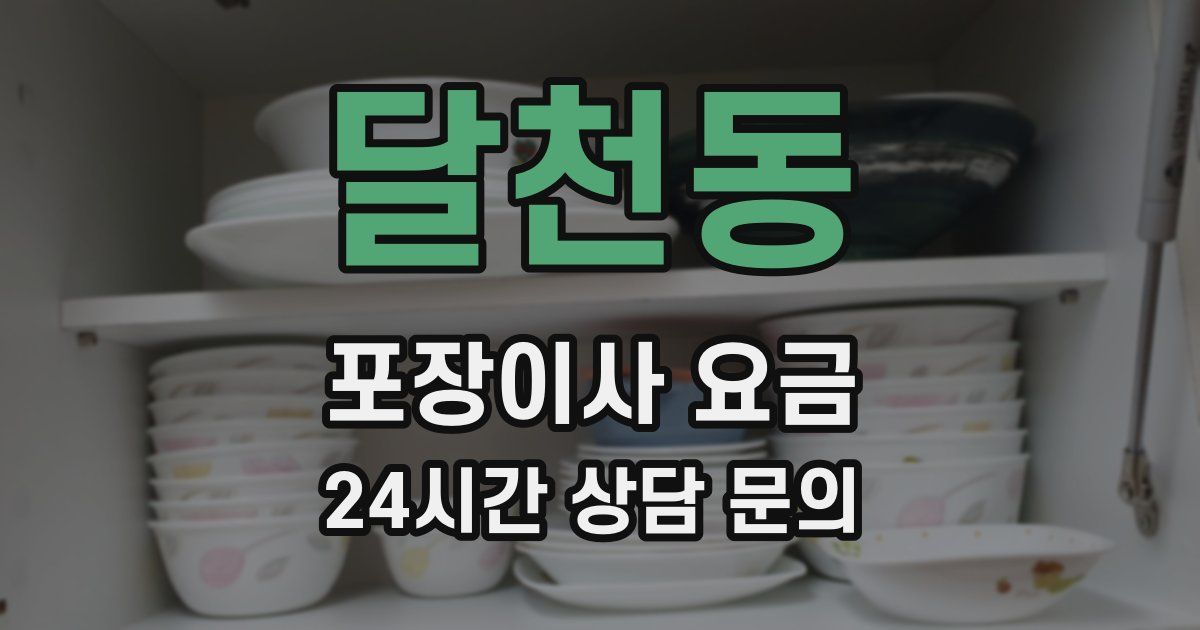 달천동 포장이사 요금