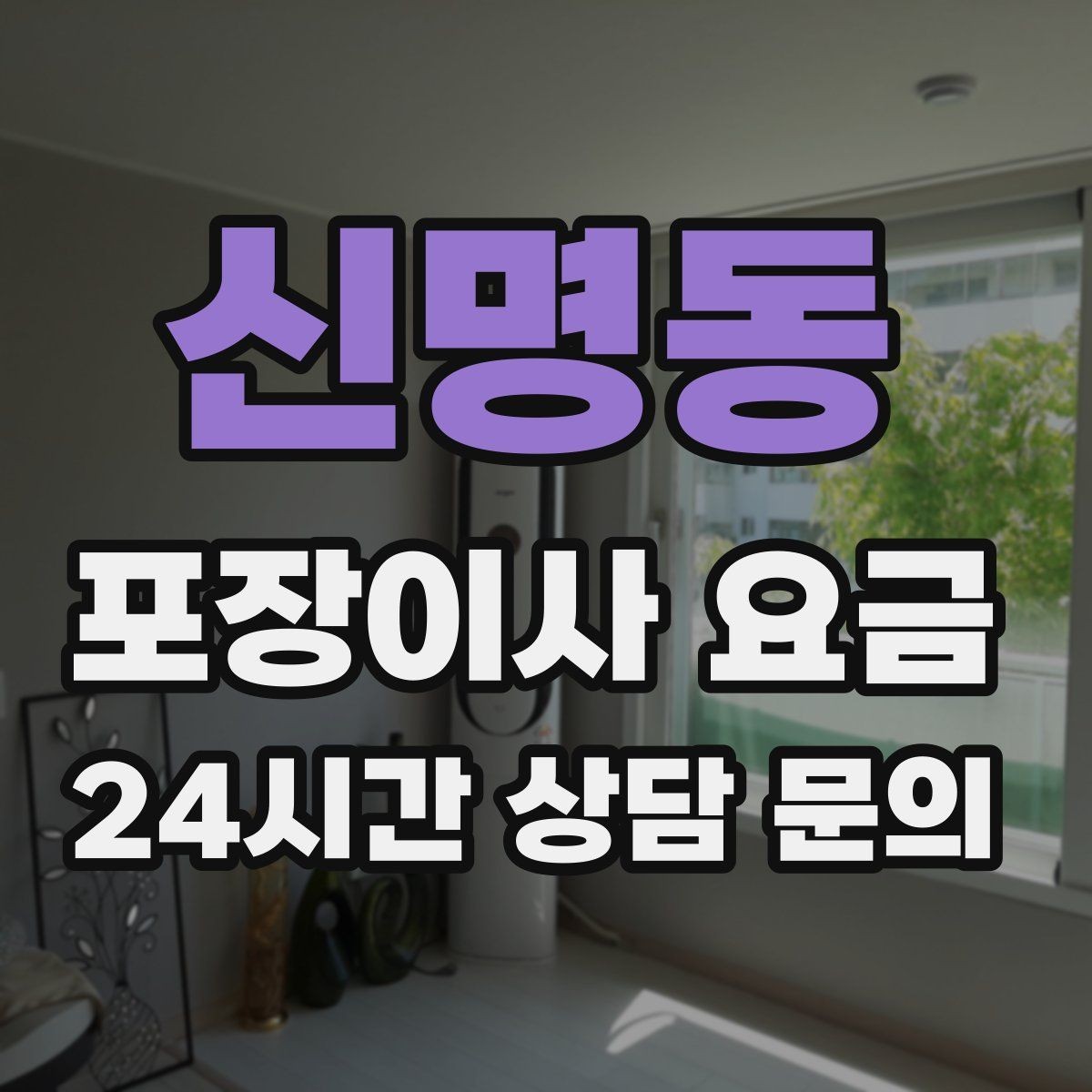 신명동 포장이사 요금 커튼·블라인드 분리·설치 포함 여부 체크