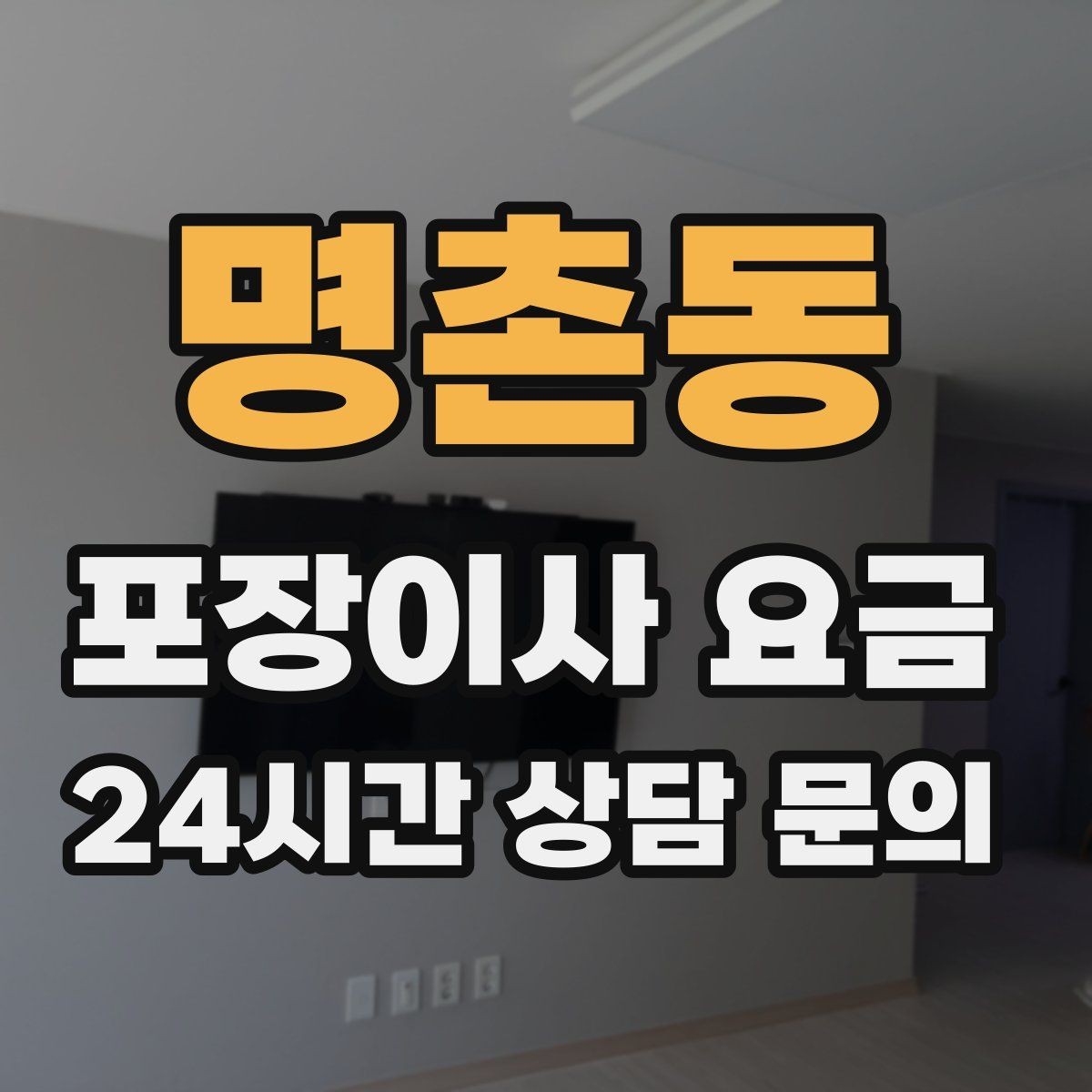 명촌동 포장이사 요금 세탁기·건조기 이동에서 비용 변수가 생기는 이유
