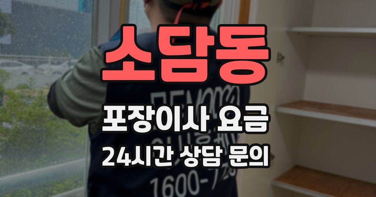 소담동 포장이사 요금