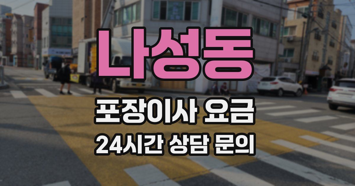 나성동 포장이사 요금