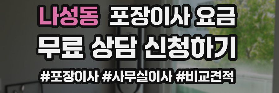 나성동 포장이사 요금