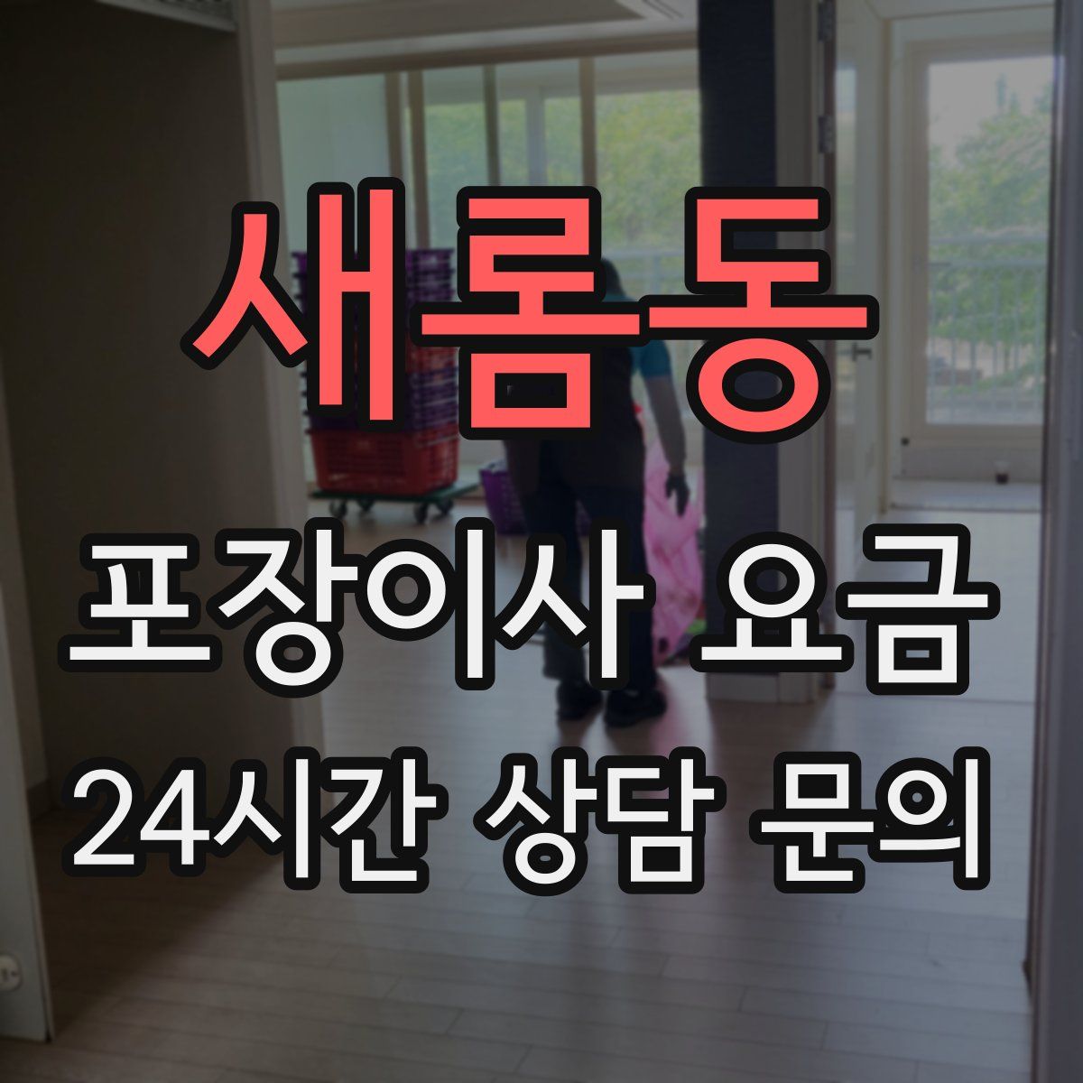 새롬동 포장이사 요금