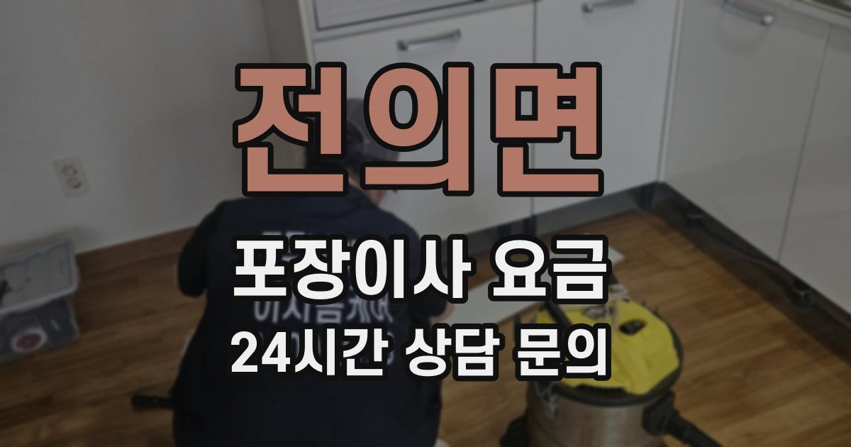전의면 포장이사 요금