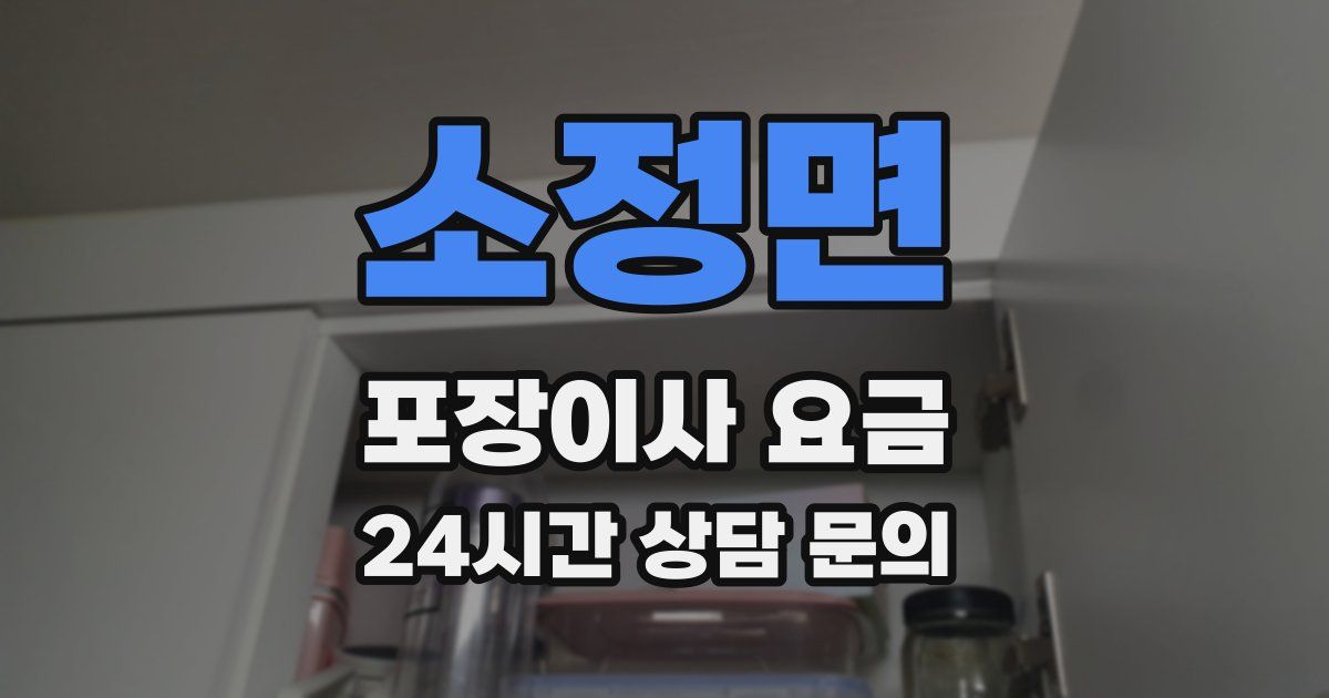 소정면 포장이사 요금
